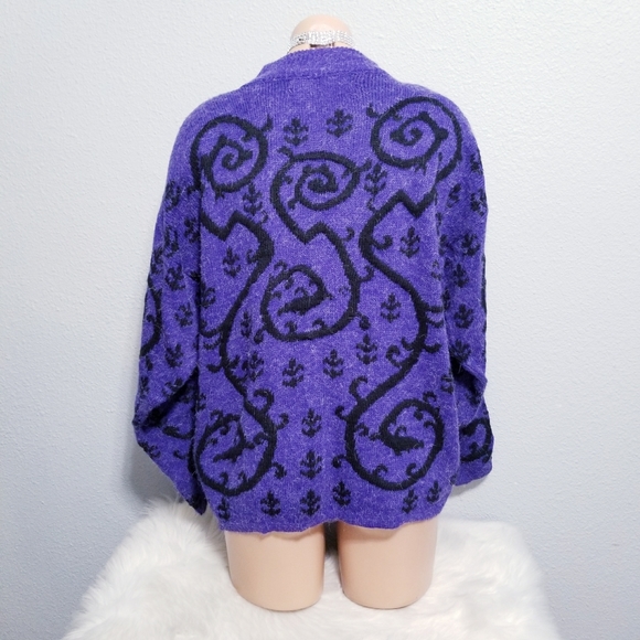 Vintage 80's retro New Wave Stranger Things print pullover sweater MEDIUM - Picture 6 of 6